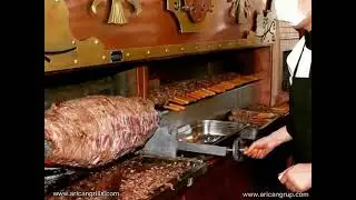 Erzurum Cag Kebap Ocagi ماكينة شاورما كباب على الفحم حطب نار