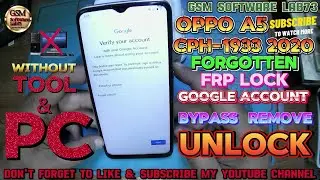 OPPO A5 2020 FRP Bypass Without PC|OPPO A5 2020 Google Account Remove|OPPO A5 FRP Lock Kaise Tode