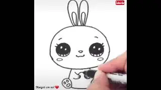 come disegnare coniglio kawaii/how to draw a kawaii rabbit/كيفية رسم أرنب/comment dessiner un lapin