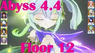 Spiral Abyss 4.4 Floor 12 - Gaming and Nahida teams 36 stars