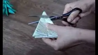 елочка оригами  за 5 минут
