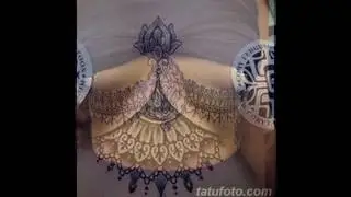 Мехенди под грудью  - фото примеры рисунков