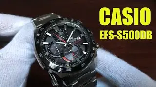 Unboxing Casio Edifice EFS-S500DB Solar Power Chronograph Watch EFSS500DB-1AV