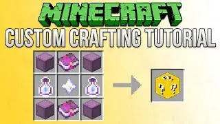 Minecraft 1.13 How To Make Custom Crafting Recipes Tutorial