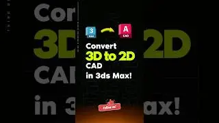Convert 3D to 2D CAD in 3ds Max!