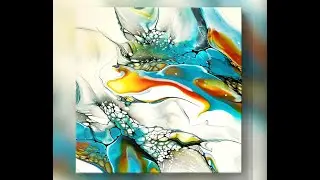 Coaster Series 3 ~ Deconstructed Bloom ~ Acrylic Fluid Art 844