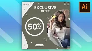 How to Design Social media Post Banner in Illustrator for Freepik or others Marketplace