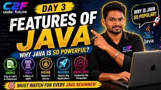 Features of Java in English | Day 3 | Why Java is So Powerful? | Java Full Course for Beginners