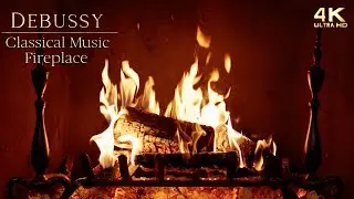🔥 Relaxing Debussy Classical Music Fireplace 🔥 Debussy Piano Study Music Ambience