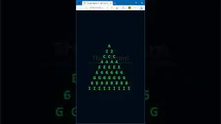 HTML CSS JS - Triangle Pattern - Alpha Letters and Even Numbers - THINHPHAM 