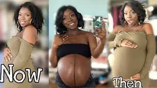 PRE PREGNANCY CLOTHES TRY ON VS POSTPARTUM TRY ON 🤣 | HUGE Pregnancy Belly Bump Before & After