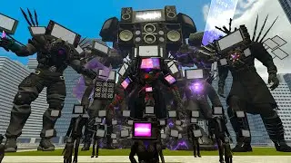 ALL VERSIONS OF TITAN TV MAN VS ALL SKIBIDI TOILET BOSES
