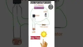 Auto night led light circuit 《 LDR sensor | LDR Project 》 
