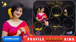 Download Profile Picture Border Frame | GOLD Round PNG Frame