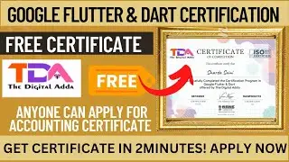 Free Google Flutter & Dart Certification | Get Certificate in 2minutes
