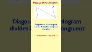 Diagonal of Parallelogram