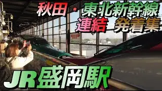 【盛岡駅】秋田新幹線＆東北新幹線 連結・発着集　2024/4/22