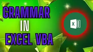 Grammar In Excel VBA