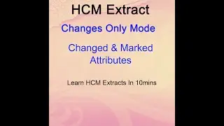 Oracle Cloud - Changes Only HCM Extract - Changed & Marked Attribute Parameter