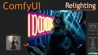 ComfyUI Relighting ic-light workflow 