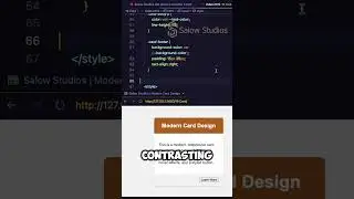 Create a Stunning Modern Card Design with HTML & CSS #coding #webdevtutorial #programming
