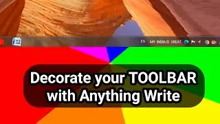 Write anything on TOOLBAR ! Its cool