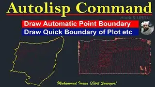 How to Draw Quick Point Boundary with AutoLisp Command | AutoLisp Command in AutoCAD & Civil 3D