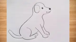 how to draw dog drawing easy step by step@DrawingTalent