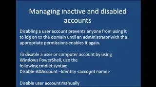 Managing inactive and disabled accounts - Etechtraining.com