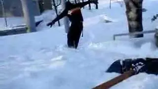 Nice Snowskate 50/50 grind