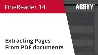 FineReader 14 How To: Extracting Pages From PDF documents