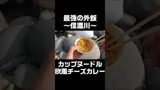 信濃川で食べるカップラーメンは何よりも美味い！ #Shorts #新潟県 #信濃川