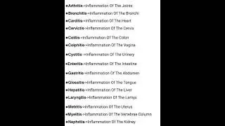 medical knowledge inflammation of body