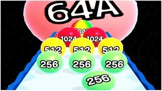 Ball Run 2048 merge number - Gameplay Walkthrough - Levels 225-261