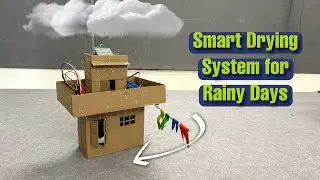 Automatic Clothes Drying Stand using Arduino, Servo, Raindrop Sensor I Robo Army I Arduino Project