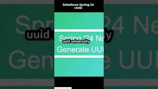Salesforce Spring 24  Generate UUID | 
