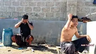 Tubewell Bathing Cute 🥰 Boy 