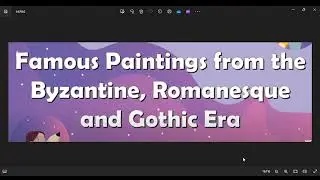 Byzantine, Romanesque and Gothic Medieval paintings
