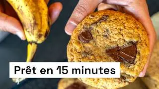 Ces cookies chocolat banane sans oeuf sont délicieux et prêts en 15 minutes