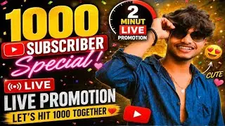 🛑live channel checking promotion live promotion 2 minut 1000 subscriber free live promotion