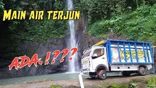 Bawa truk oleng ke curug | air terjun