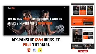 How To Create a Responsive Gym Website using html css js Full Tutorial beginners to advanced