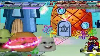 mugen mario and annoying orange vs spongebob and chowder