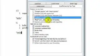 AM 3.3.5.1. Auto text formatting Microsoft Word 2003
