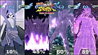All Sasuke's Awakening Transformations | Naruto Ultimate Ninja Storm 4 Road To Boruto