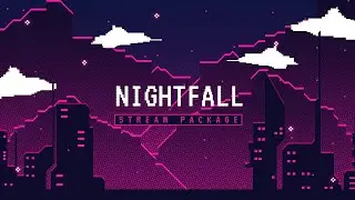 Nightfall, Pixel Animated Twitch Overlay : Retro Stream Package