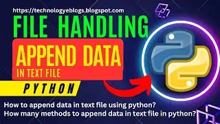 append data in text file in python | how to append data in text file in python 