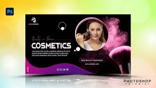 Banner Design in Photoshop | Cosmetics Template | Adobe Photoshop 2020