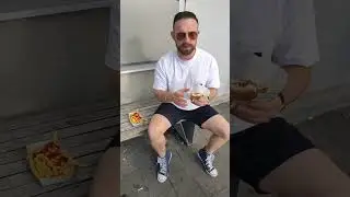 Fries 🍟 and burger 🍔 Review #shorts