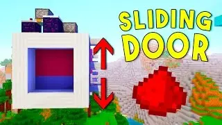 Minecraft 1.11 Redstone Tutorial - VERTICAL SLIDING DOOR
